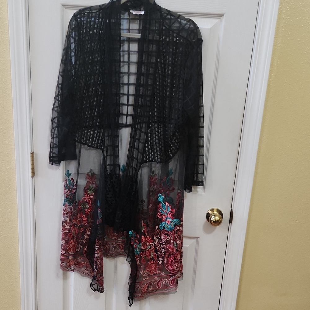 Elegant Black and Multicolor Women's Jacket